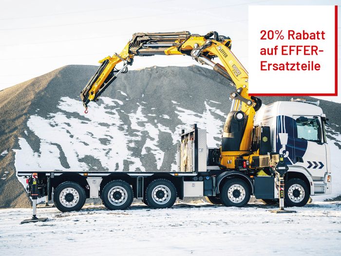 EFFER Kranlösungen - 20% Ersatzteilrabatt